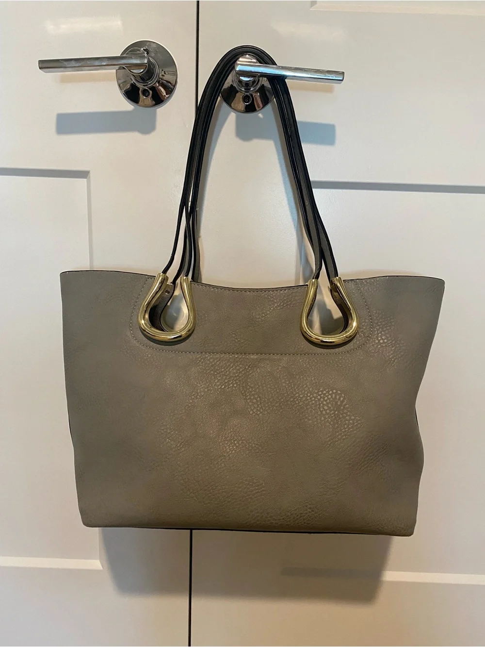 Imoshion Gray Tote w/Gold Accent + bonus bag